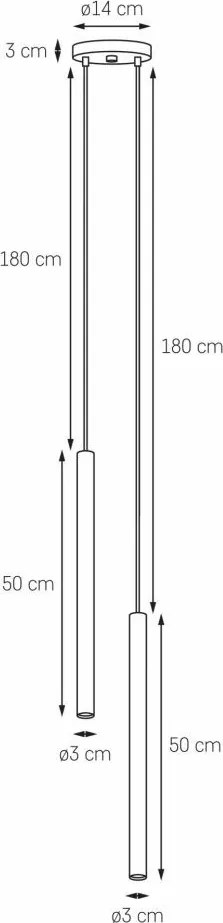 KASPA 11178202 ROLL Hengeres Függesztett Lámpa Fekete LED IP20