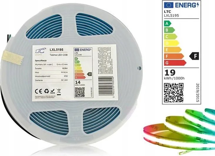 Led szalag 24V IP20 70W Rgbw 5m Ltc LXL5195