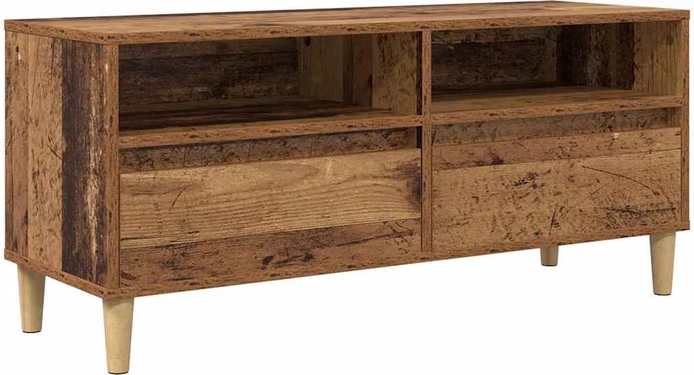 vidaXL TV szekrény fiókkal Öreg fa 100 x 34,5 x 44,5 cm Faanyag
