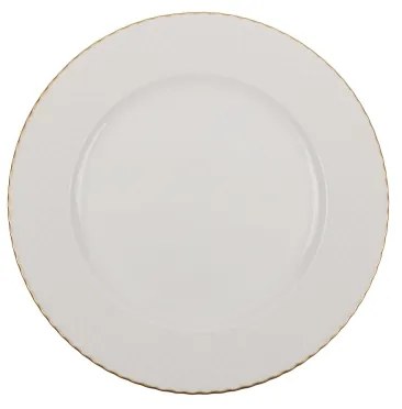 24 darabos porcelán étkészlet — fehér/arany