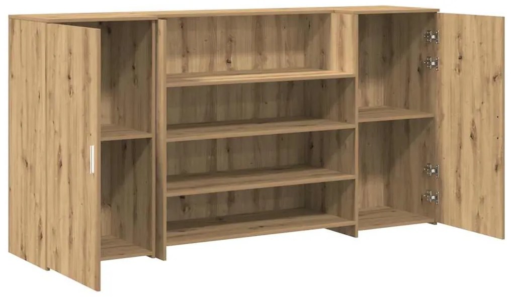 recepciós pult kézműves tölgy 200x50x103,5 cm szerelt fa