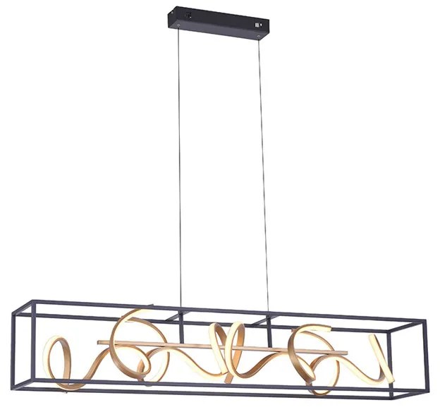 Design lógólámpa fekete arannyal, fényerőszabályzóval, LED-del - Krisscross Cage