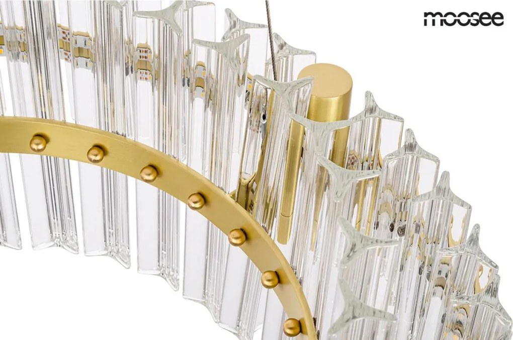 KING HOME MSE010100166 SATURNUS Kristály Függesztett Lámpa Arany LED IP20