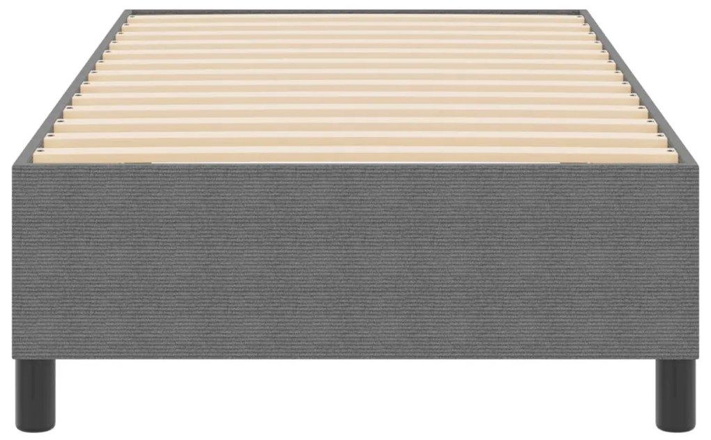 Boxspring Ágy Világosszürke 80x200 cm Kordbársonyos Szövet