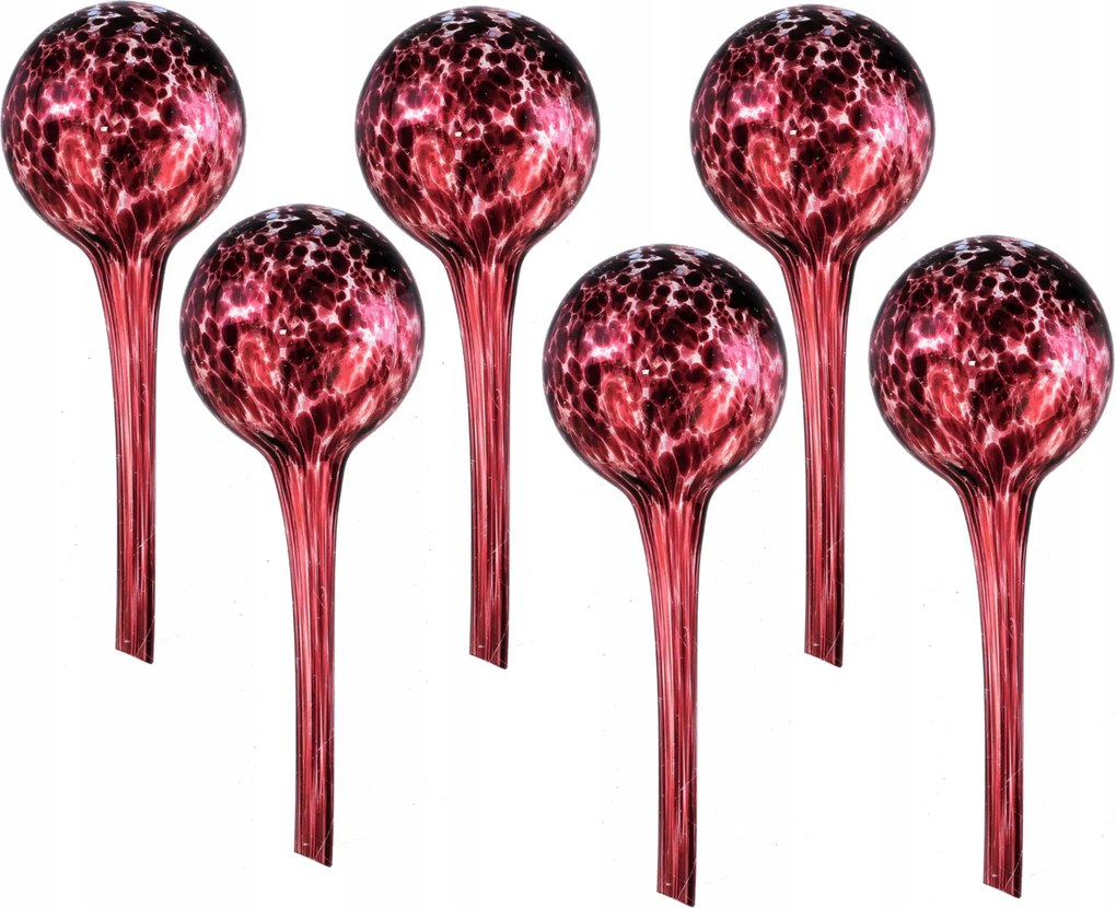 6 db-os üveg öntöző szett adagoló gömb szobanövényekhez lila 10