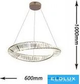 UNIVERSO Kristály üveg csillár 45w 3600lm 8000k D600x1000mm
