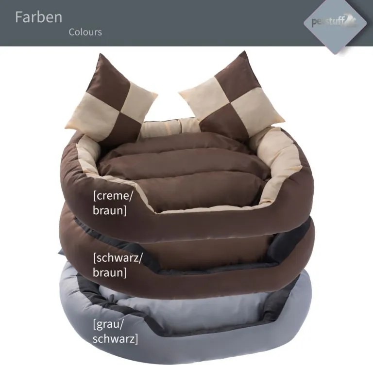 PESTUFF Kutyafekhely 65 x 50 x 20 cm krém/barna