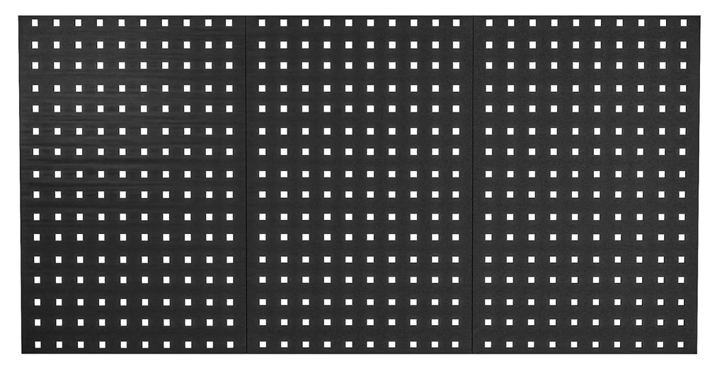 Szerszámfal PAULA, 1200 x 600 x 10 mm, All Black: fekete