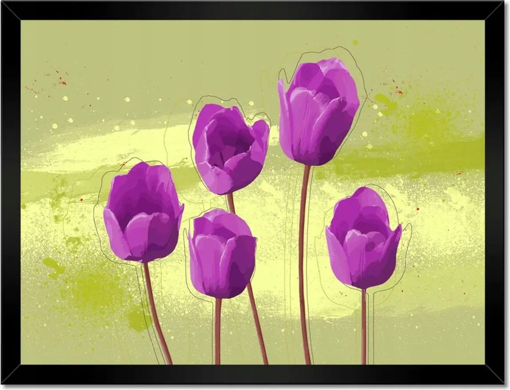 Poszterek keretben 40x30 Pipacsok Modern grafika