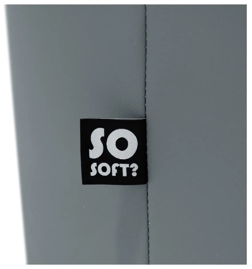 Sötétkék bőrutánzat babzsákfotel Round XL – So Soft?