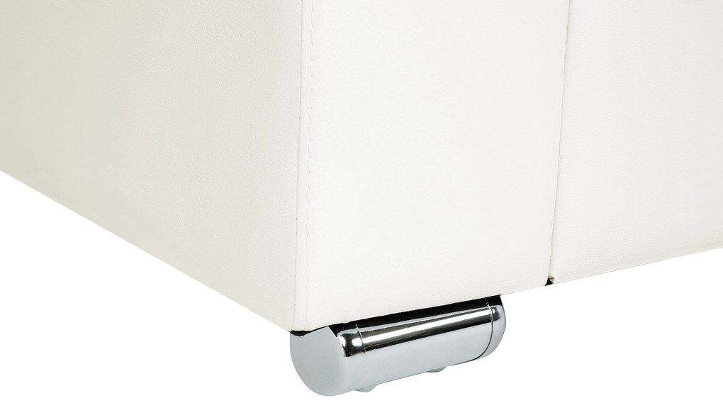 Kétszemélyes Fehér Bőr Kanapé HELSINKI Beliani