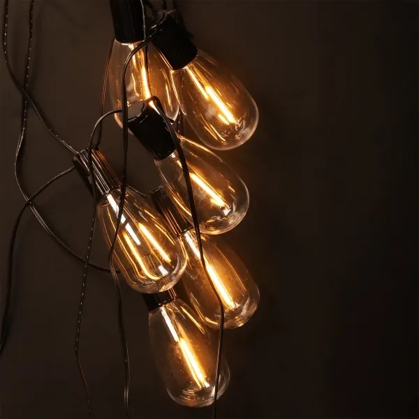 Brilagi - kültéri karácsonyi LED girland 10xLED/3xAA 3,2m IP44 meleg fehér