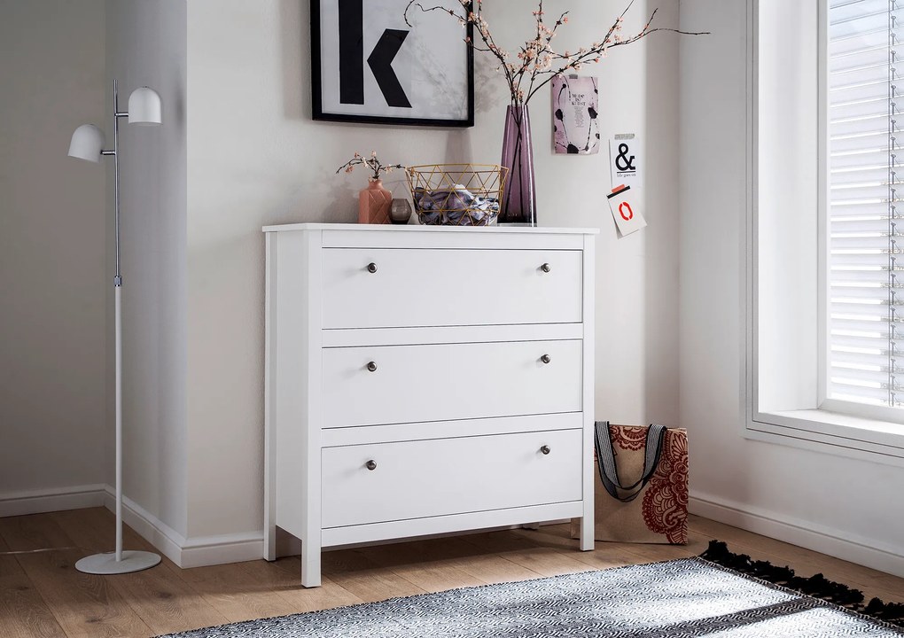 Komód 3S, fehér, OLJE