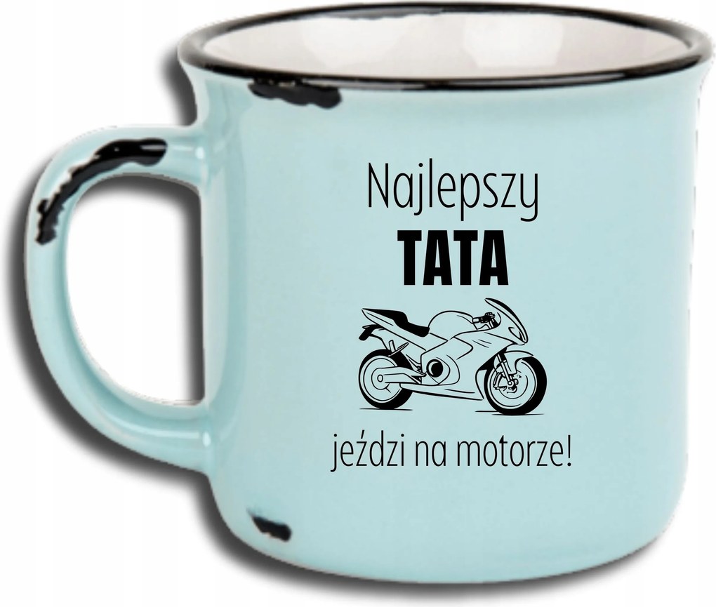 Bögre Kék Retro Vicces Ajándék Apák Napja Legjobb Apa Lovagol