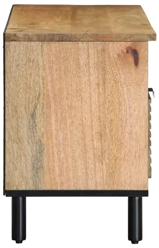 barna tömör mangófa TV-szekrény 100 x 33 x 46 cm