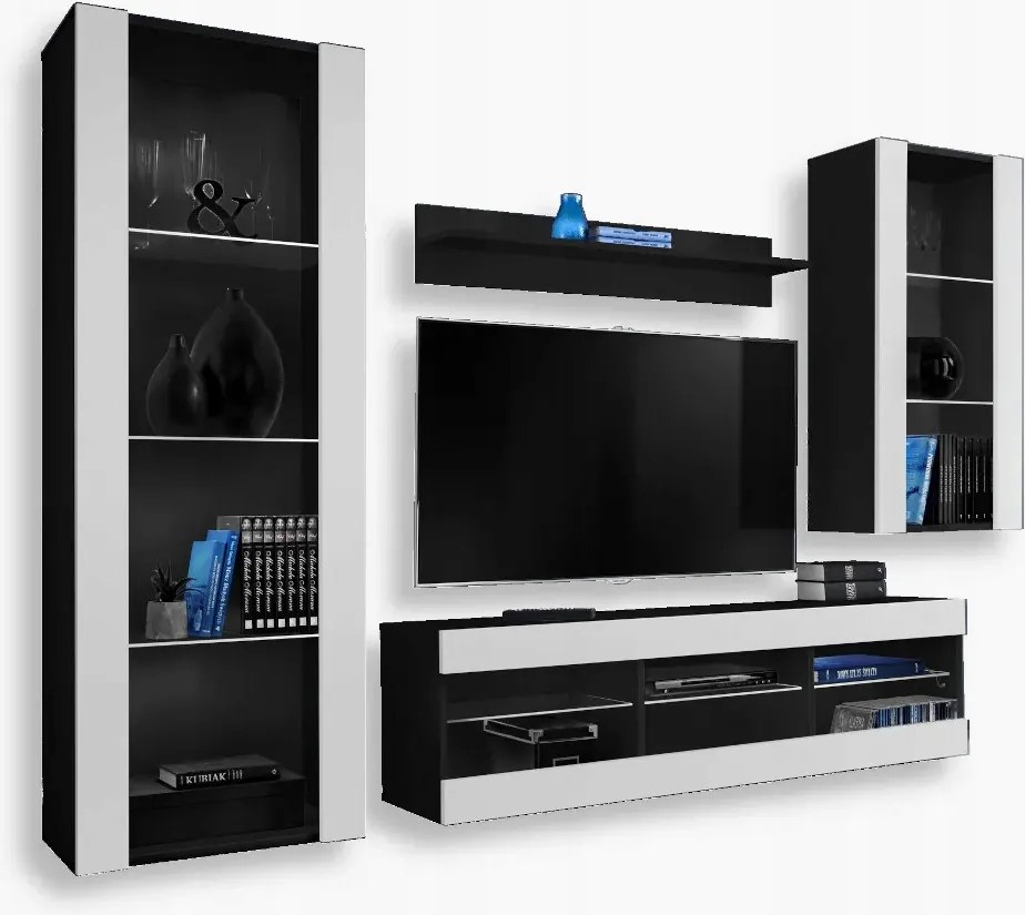 komodee Tivoli Medio Rtv szett nappaliba fekete-fehér