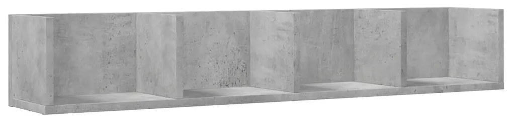 betonszürke szerelt fa faliszekrény 99x18x16,5 cm