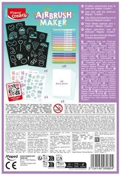 Kreatív festékszóró utántöltő, pasztell színek, MAPED CREATIV Airbrush Maker (IMAC906980)