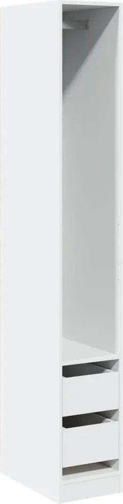 vidaXL fehér szerelt fa ruhásszekrény 30 x 50 x 200 cm