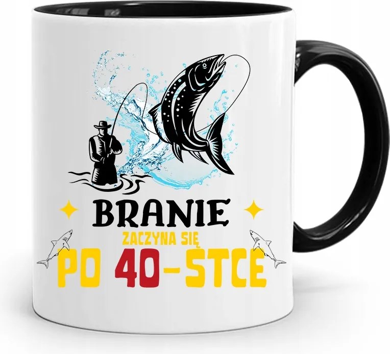 Születésnapra 40 40-es 40-es Bögre Fekete Ajándék fényképes nyomattal