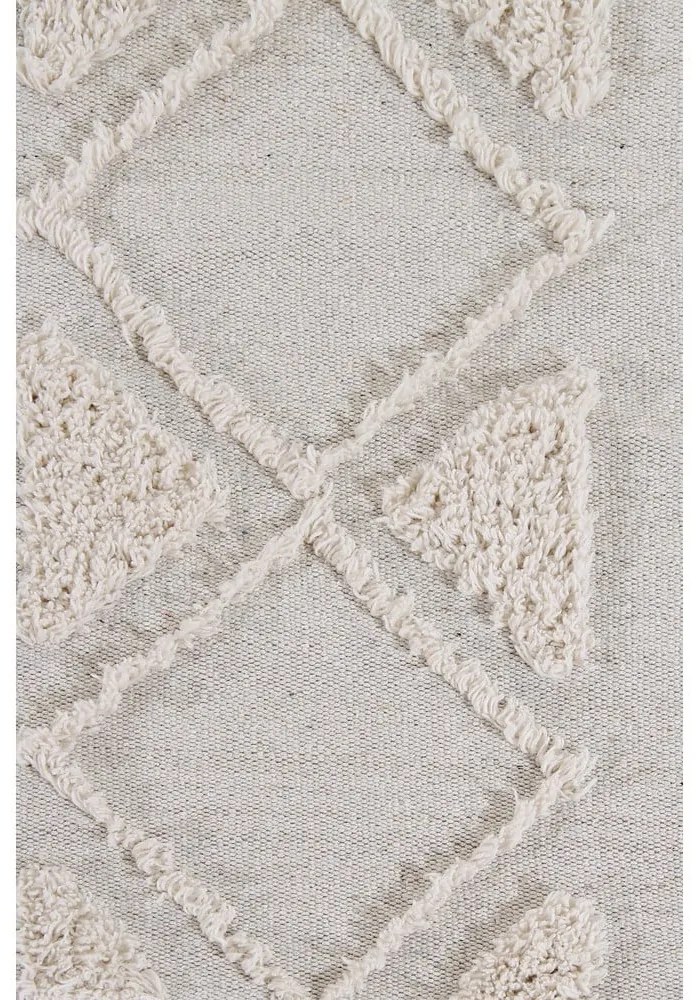 Fehér mosható kézi szövésű pamut szőnyeg 200x300 cm Tribu Natural – Lorena Canals