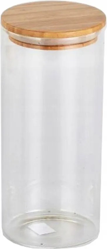 1,3 literes kerek üveg bambusz fedél