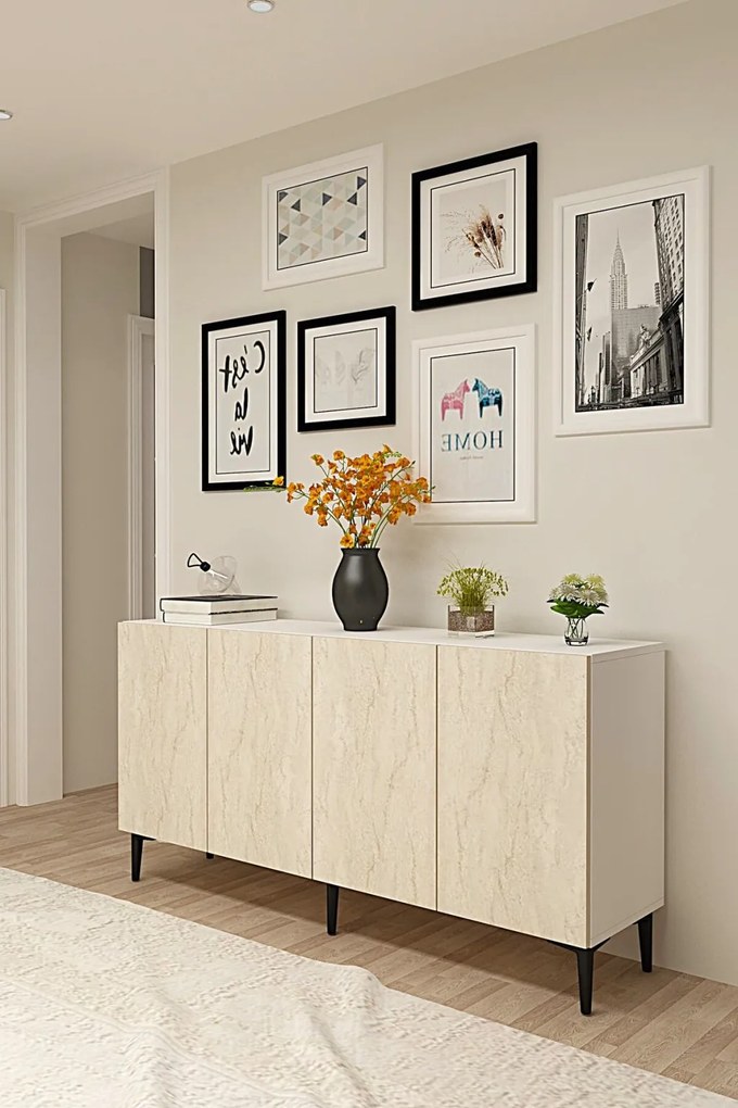 Apolos 150 - White, Travertine