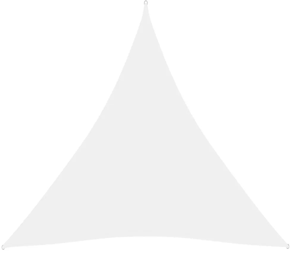 fehér háromszögű oxford-szövet napvitorla 3,6 x 3,6 x 3,6 m