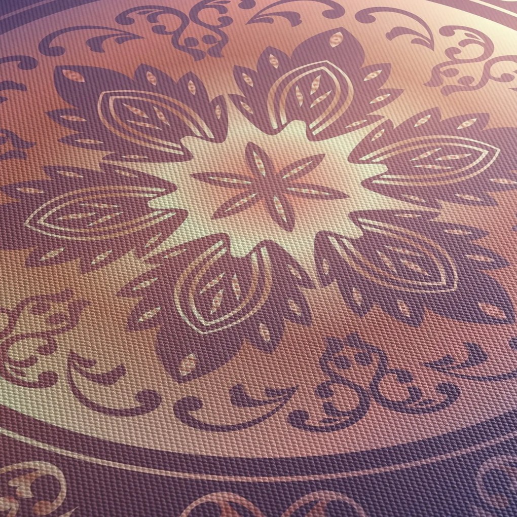 Kép - Mandala lila színátmeneten (90x60 cm)