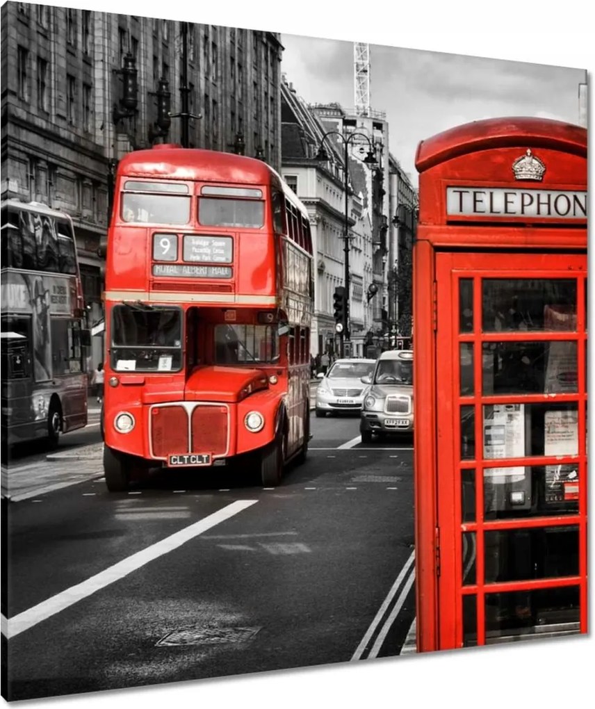 Vászonkép 80x80 Londoni fülke