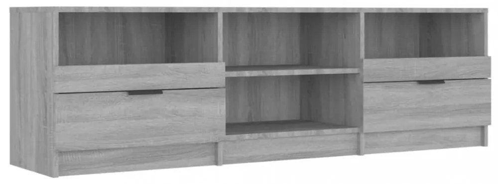 szürke sonoma színű szerelt fa TV-szekrény 150 x 33,5 x 45 cm