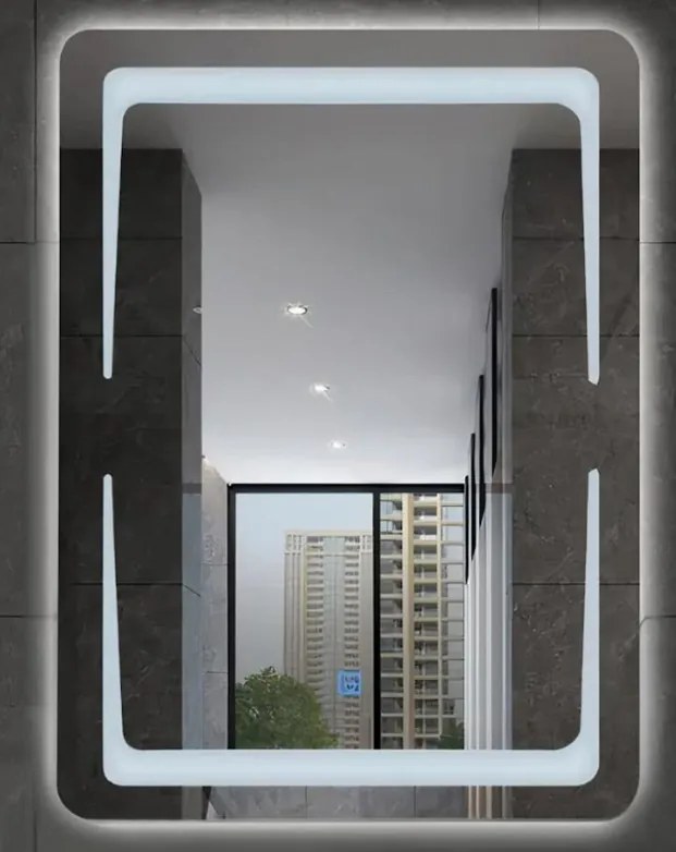 Viva AURA NORD fürdőszobai tükör - érintőkapcsolóval - LED - ÁLLÓ / FEKVŐ - 60 x 80 cm