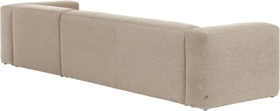 Bézs sarokkanapé (jobb oldali) Blok – Kave Home