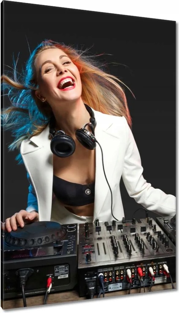 Vászonkép 80x120 Djka a keverőpult mögött Party
