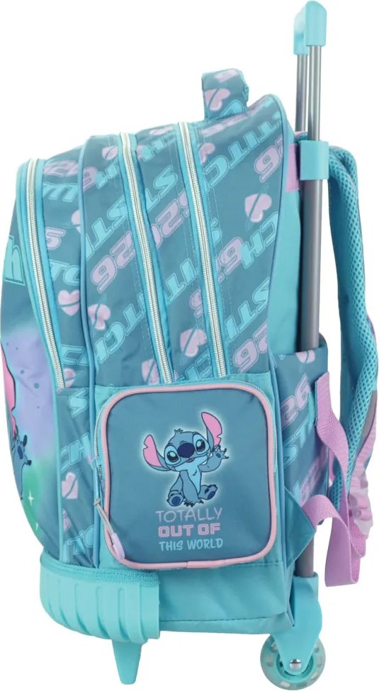 Disney Lilo és Stitch, A csillagkutya Brush It Out prémium gurulós iskolatáska, táska 46 cm