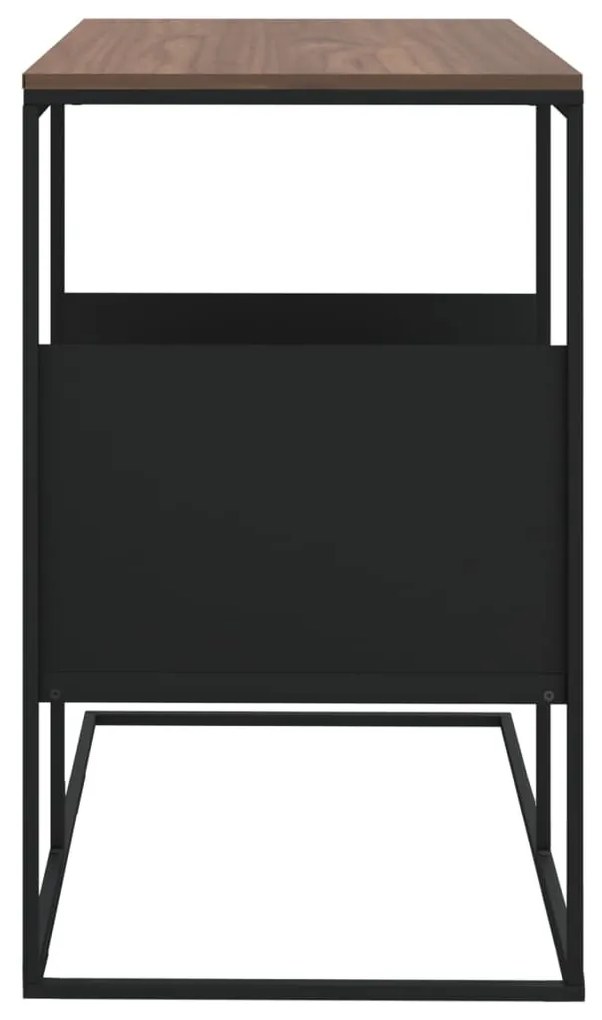 Fekete szerelt fa kisasztal 55 x 36 x 59,5 cm