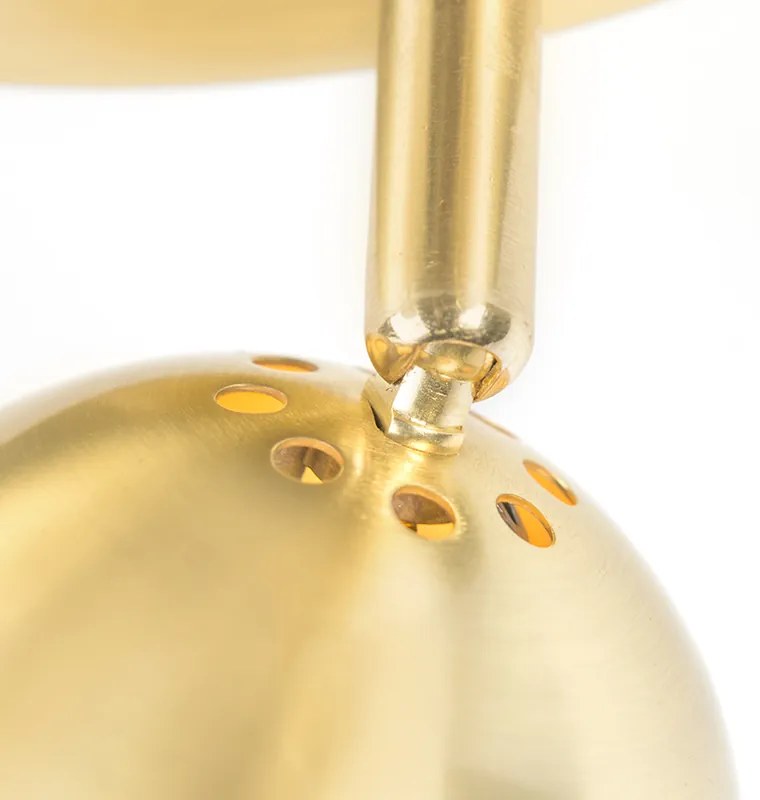 Retro kerek reflektor sárgarézzel mennyezeti tárcsával 3-lámpás - Gissi