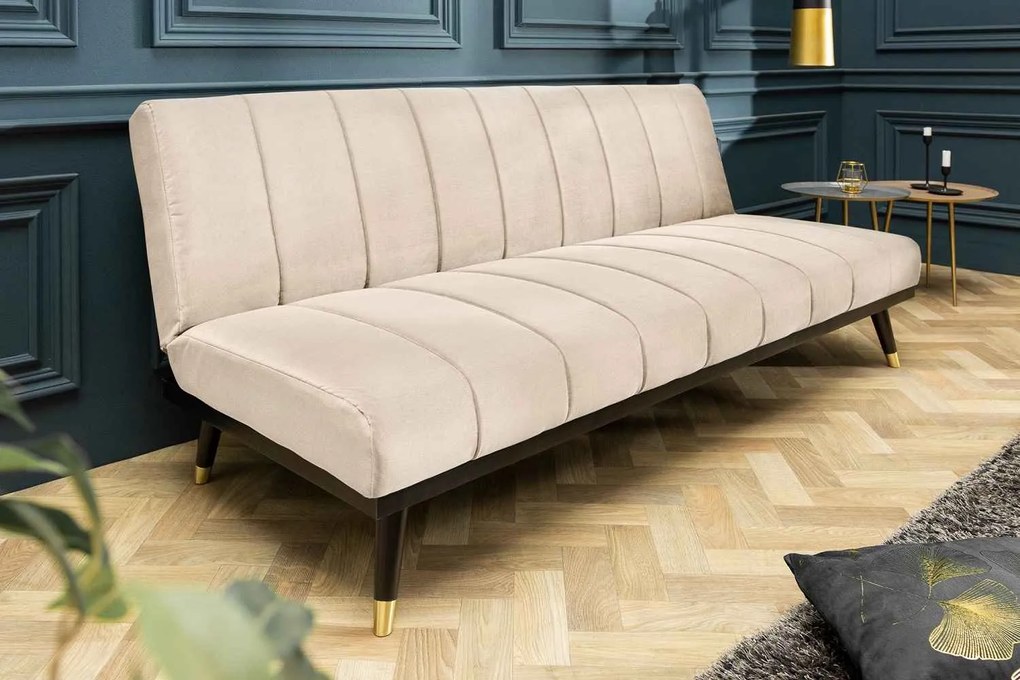 Design ágyazható kanapé Halle 180 cm pezsgő bársony