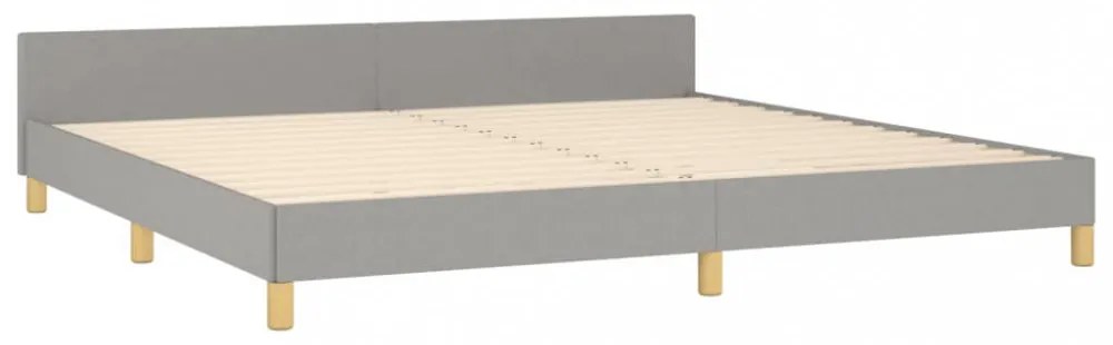 világosszürke szövet ágykeret matrac nélkül 200 x 200 cm