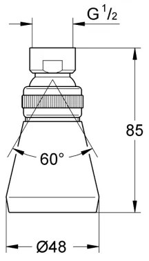 GROHE 28094000 - 50 mm-es fejzuhany, fényes króm