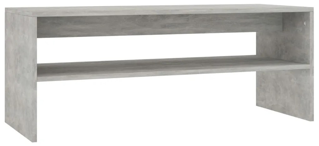 Betonszürke szerelt fa dohányzóasztal 100 x 40 x 40 cm