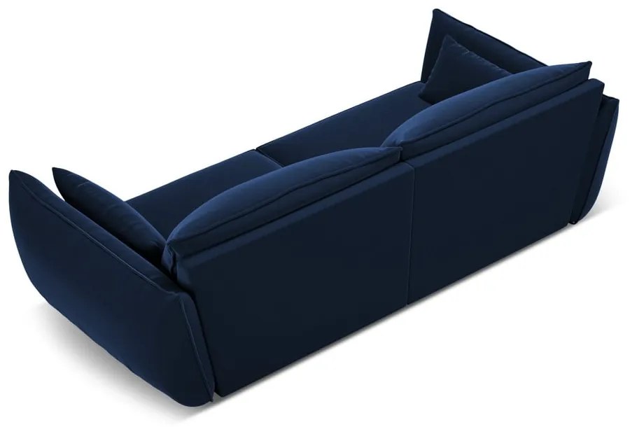 Sötétkék bársony kanapé 208 cm Vanda – Mazzini Sofas