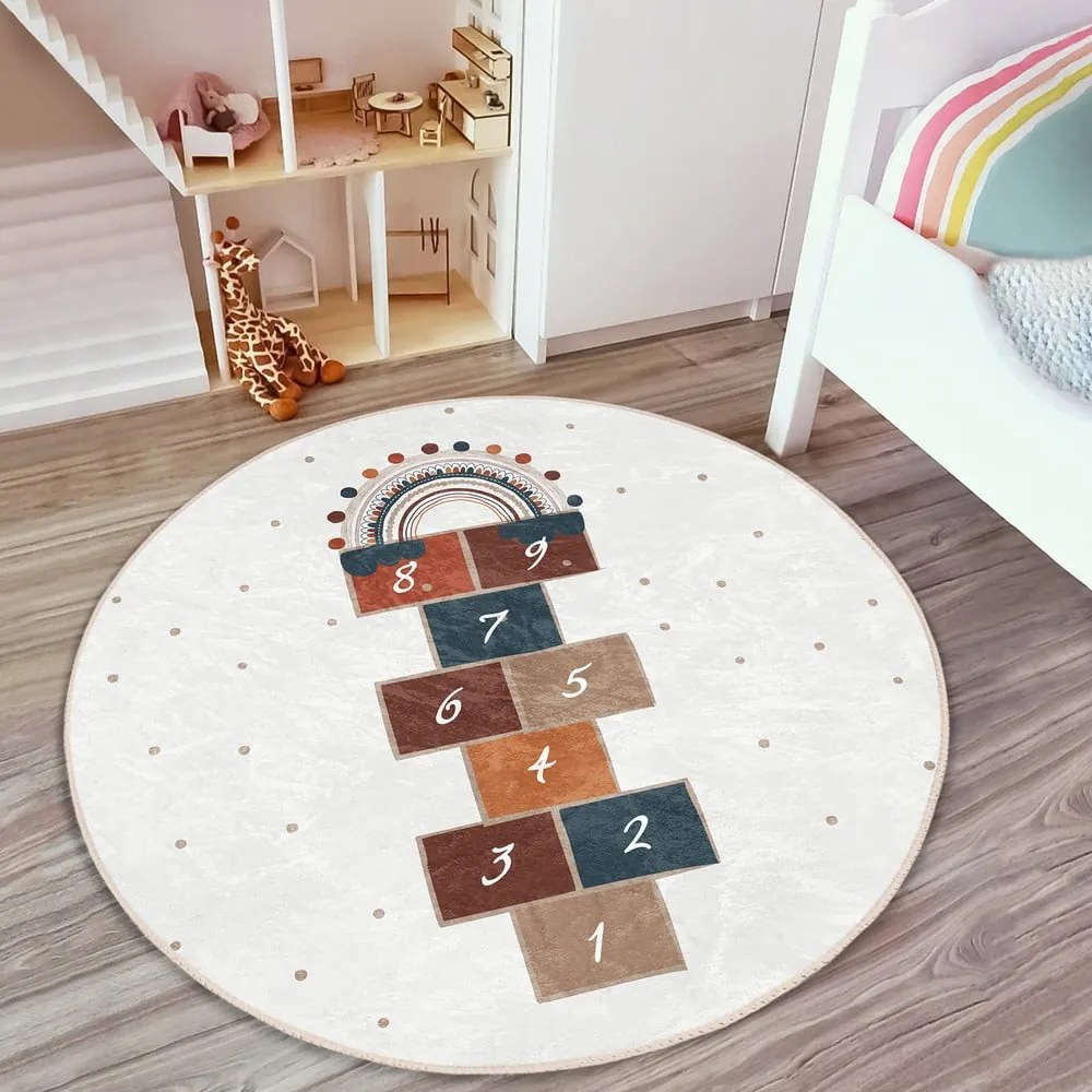 Krémszínű gyerek szőnyeg ø 120 cm Comfort – Mila Home