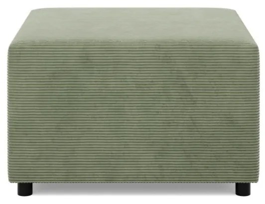 Zeus puff, kordbársony, 70x70, zöld