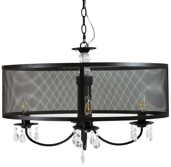 BRESSO láncos csillár 4xE14/12W/230V fekete