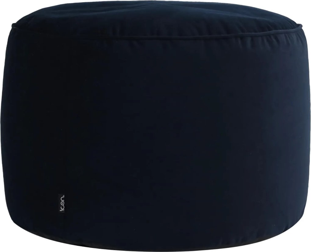 Puff bársony fotel sötétkék icon Milano 55x35cm Midnight Blue