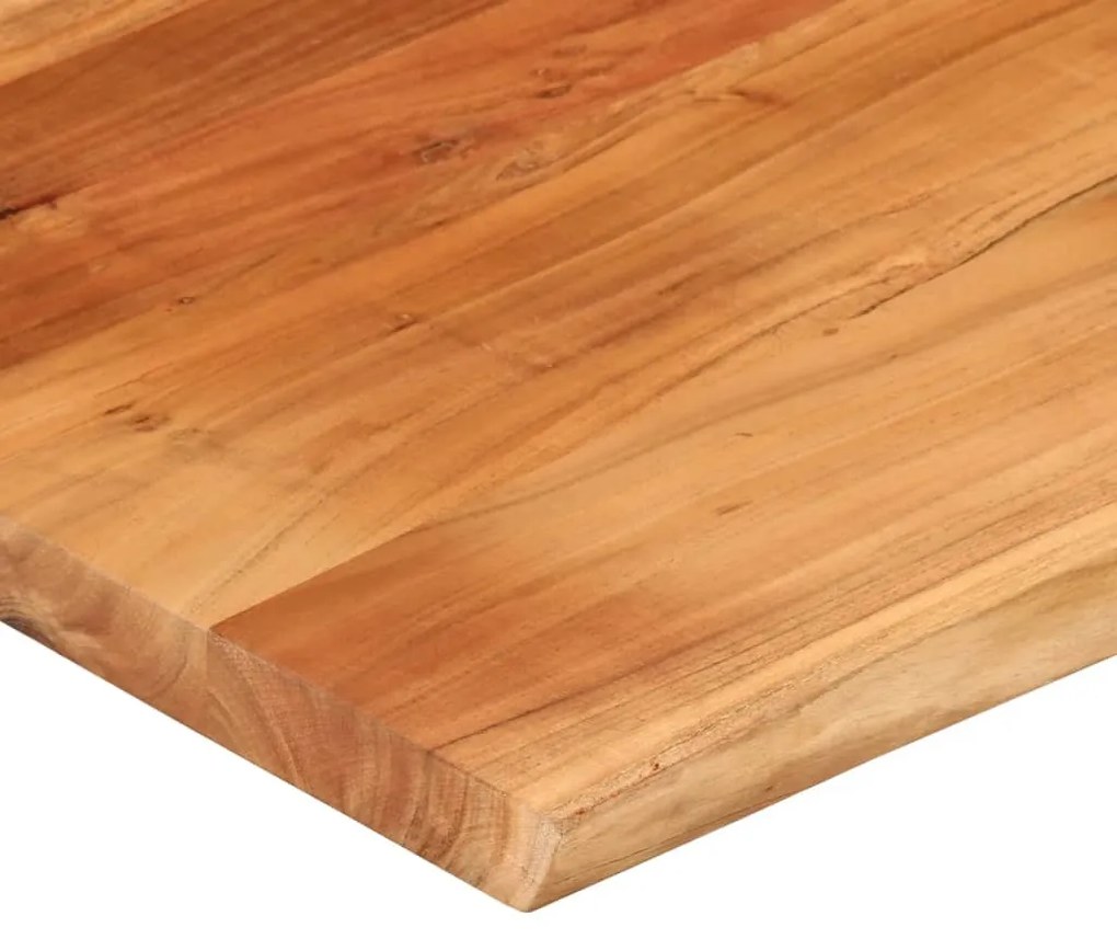 tömör akácfa téglalap alakú asztallap 100 x 80 x 2,5 cm
