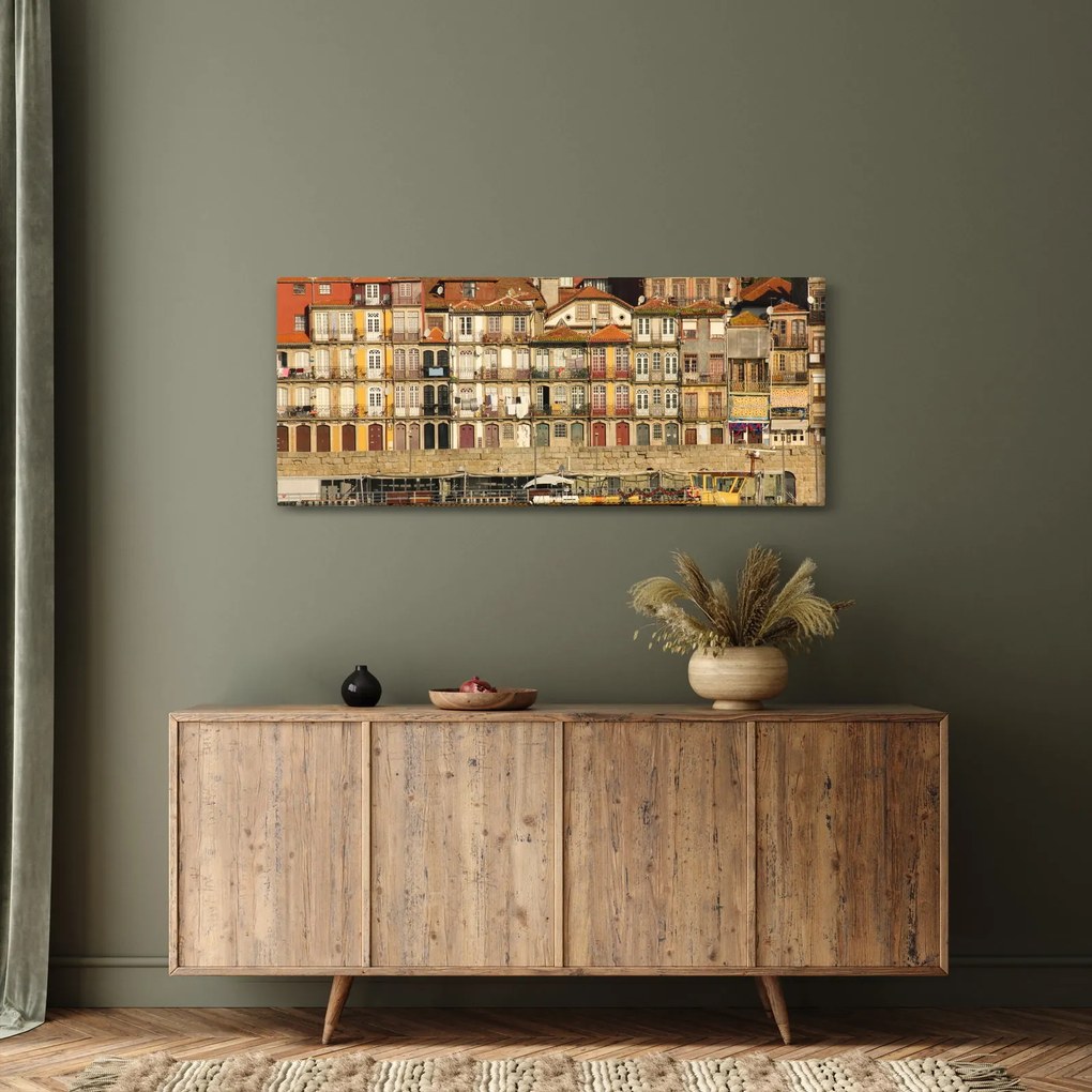 Kép - Vízparti negyed, Portugália (120x50 cm)