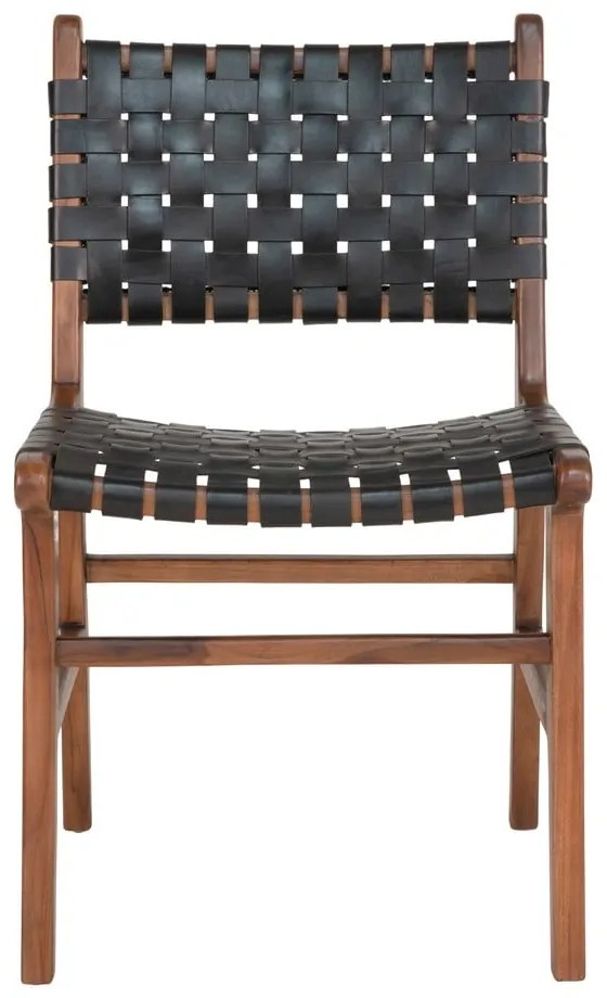 Fekete-barna teakfa étkezőszék szett 2 db-os Perugia – House Nordic