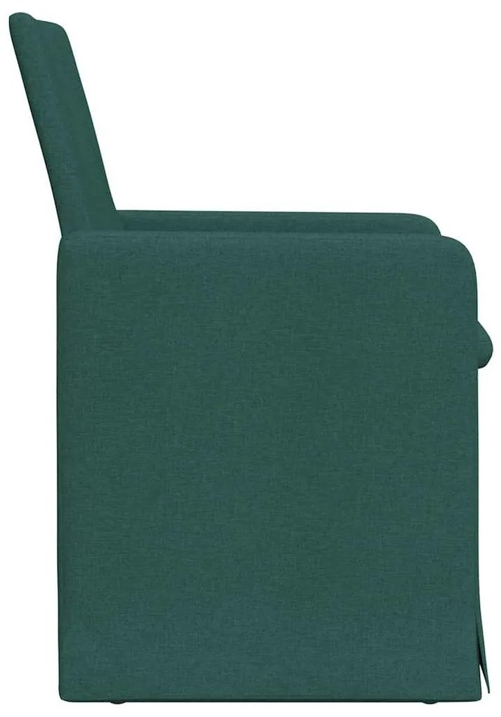 Étkező Székek 2 pcs Sötétzöld 57 x 67 x 95 cm szövet